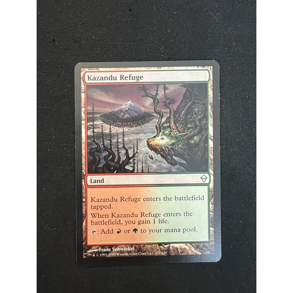 MTG Kazandu Refuge ZEN Dual Land RG 217/249 Franz Vohwinkel Magic Card LP